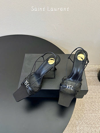 YSL JERRY sandals in smooth leather heels 8cm - black