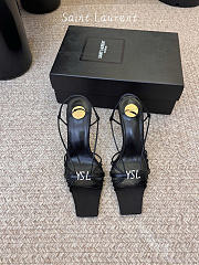 YSL JERRY sandals in smooth leather heels 8cm - black - 2