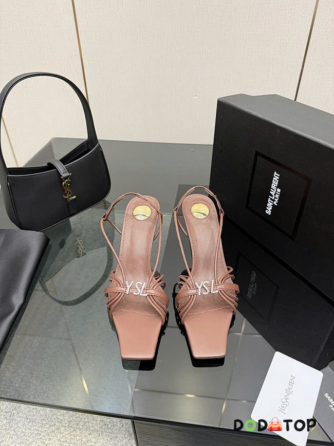 YSL JERRY sandals in smooth leather heels 8cm - 01 - 1