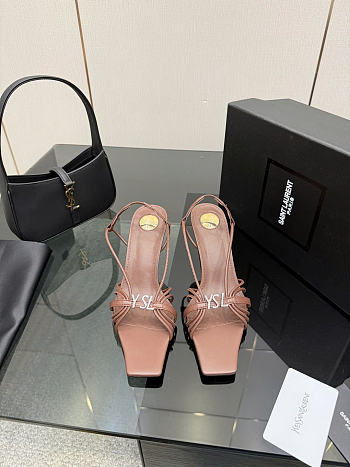 YSL JERRY sandals in smooth leather heels 8cm - 01