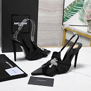 Ysl DOVE sandals in satin crepe and rhinestones heels 11cm - 1