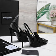 Ysl DOVE sandals in satin crepe and rhinestones heels 11cm - 5