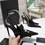 Ysl DOVE sandals in satin crepe and rhinestones heels 11cm - 4