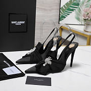 Ysl DOVE sandals in satin crepe and rhinestones heels 11cm - 3