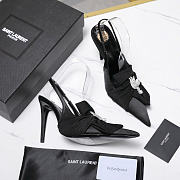 Ysl DOVE sandals in satin crepe and rhinestones heels 11cm - 2