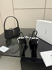 YSL DOVE sandals in satin crepe and rhinestones heels 11cm white - 3