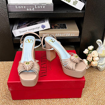 Valentino Coeur Royal Platform Sandal In Kidskin 115 mm - 01