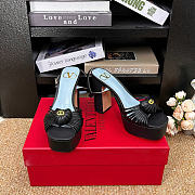 Valentino Coeur Royal Platform Sandal In Kidskin 115 mm - 02 - 2