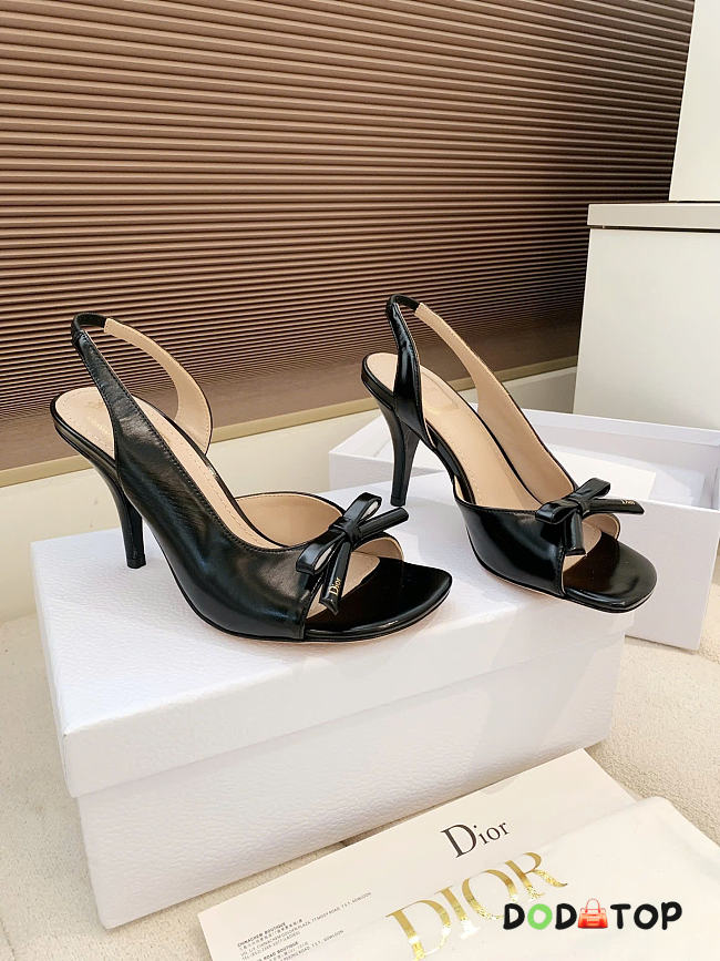 Dior Bow Heeled Slingback Sandal  - 1