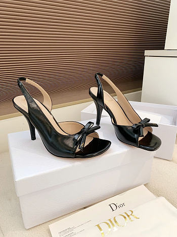 Dior Bow Heeled Slingback Sandal 
