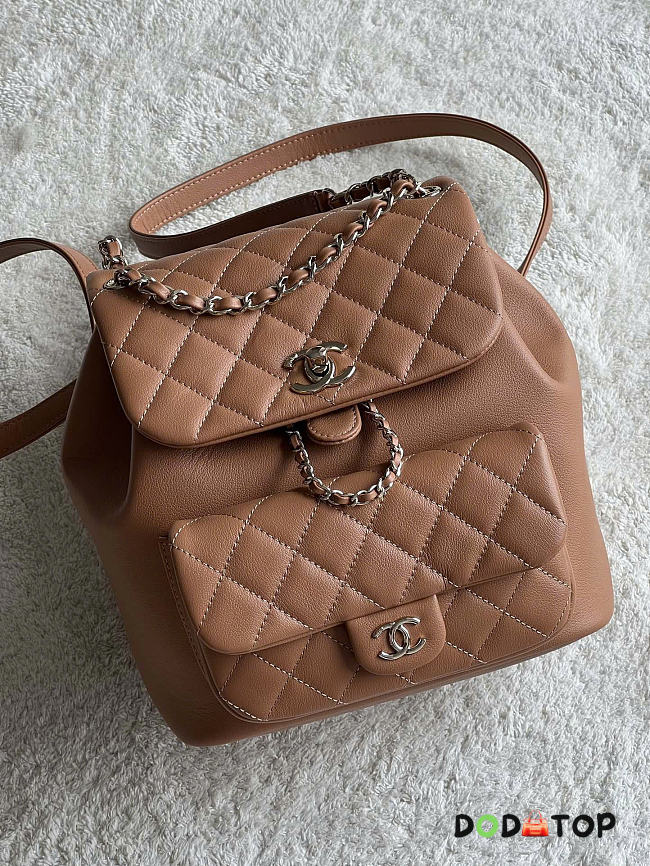 Chanel Backpack Brown Size 24.5x22x18cm - 1