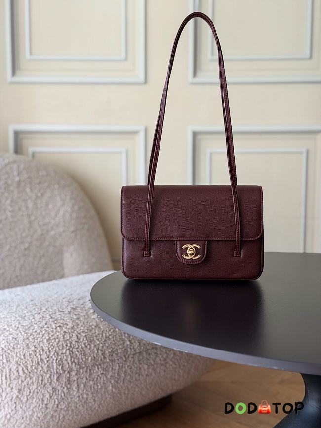 Chanel Small Flap Bag Jennie red Calfskin Gold 22x15x7cm - 1