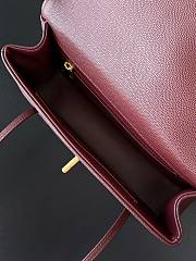 Chanel Small Flap Bag Jennie red Calfskin Gold 22x15x7cm - 3