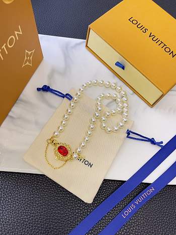 Louis Vuitton Necklace gold -03
