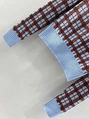 Dior Sweater Blue and Brown Check'n'Dior Wool Knit - 4