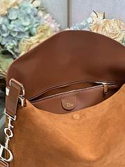 Dior Medium Diorly Bag Golden Saddle Suede Calfskin size 31.5 x 25 x 8 cm  - 5