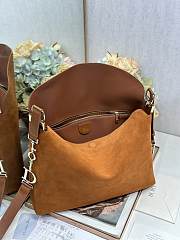 Dior Medium Diorly Bag Golden Saddle Suede Calfskin size 31.5 x 25 x 8 cm  - 2