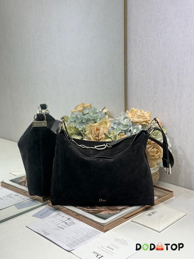 Dior Medium Diorly Bag Saddle Suede Calfskin size 31.5 x 25 x 8 cm - 02 - 1