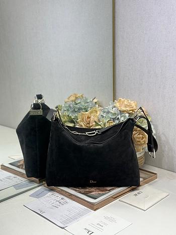 Dior Medium Diorly Bag Saddle Suede Calfskin size 31.5 x 25 x 8 cm - 02