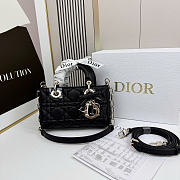 Dior Mini Lady D-Joy Bag Black Cannage Lambskin size 16.5×10×4cm - 1