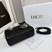 Dior Mini Lady D-Joy Bag Black Cannage Lambskin size 16.5×10×4cm - 4