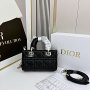Dior Mini Lady D-Joy Bag Black Cannage Lambskin size 16.5×10×4cm - 2