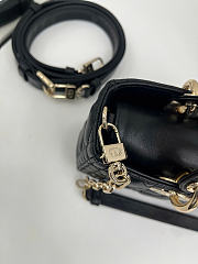 DiorLady D-Joy Bag Black Cannage Lambskin size 22cmx13cmx4cm - 5