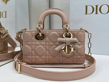 Lady D-Joy Bag Cannage Lambskin size 19×10.5×5.5