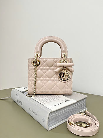 Dior lady pink bag size 17cm
