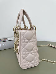 Dior lady pink bag size 17cm - 5