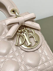 Dior lady pink bag size 17cm - 3
