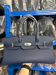 Hermes birkin togo leather shouder bag navy size 42x21x18cm - 1