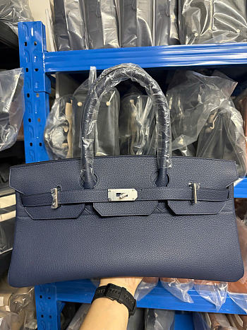 Hermes birkin togo leather shouder bag navy size 42x21x18cm