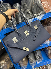 Hermes birkin togo leather shouder bag navy size 42x21x18cm - 2