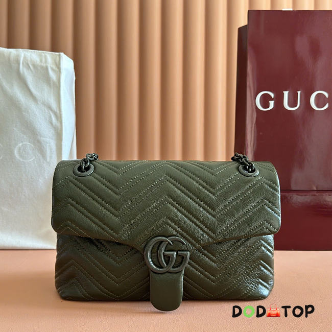 Gucci Marmont green bag size 31x17x8cm - 1
