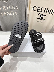 CELINE Logo-Jacquard Canvas Sandals - 4
