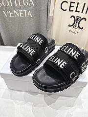 CELINE Logo-Jacquard Canvas Sandals - 3