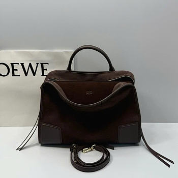 LOEWE Amazona 180 bag in suede brown size 35x25x11.5cm