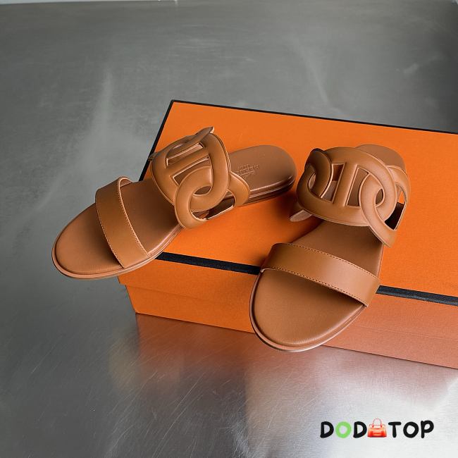 Hermes sandals women's Tan  - 1