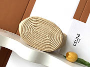 Celine Raffia woven basket bag size 21x15x10cm - 6