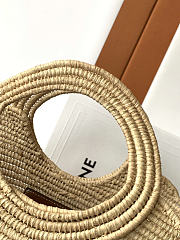Celine Raffia woven basket bag size 21x15x10cm - 5