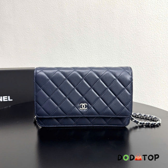 Chanel woc navy bag size 19x12x3cm - 1