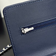 Chanel woc navy bag size 19x12x3cm - 4