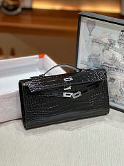 Hermes Kelly Cut black bag size 28x14.5x4cm - 4