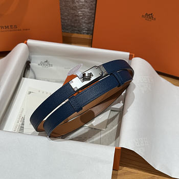 Hermes Epsom Kelly Belt navy 1.8cm