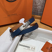 Hermes Epsom Kelly Belt navy 1.8cm - 5