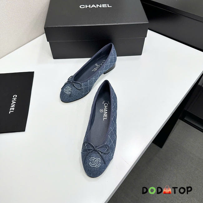 Chanel denim ballet flats - 1