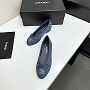 Chanel denim ballet flats - 1