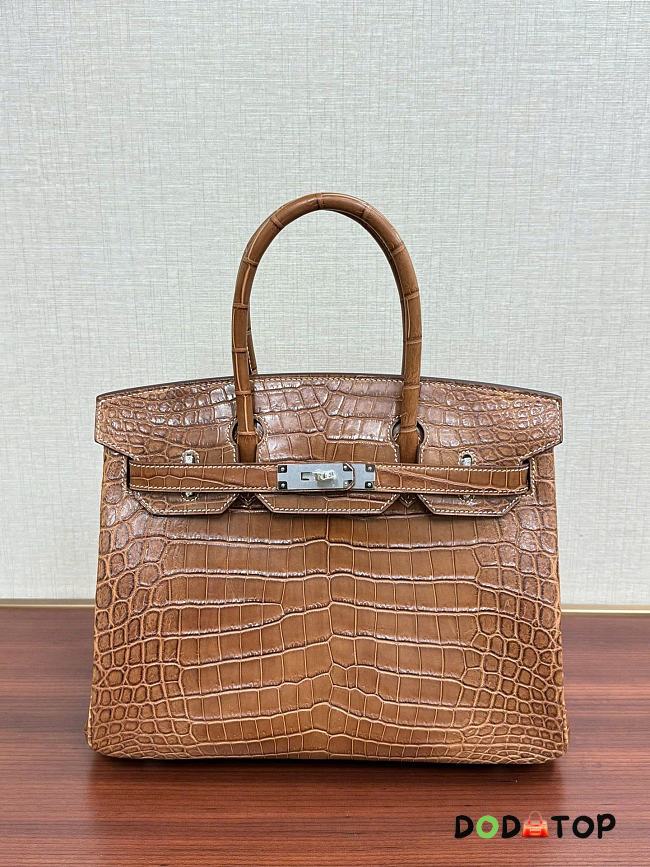 Hermes birkin crocodile Leather bag Size 30cm - 1