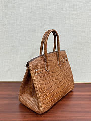 Hermes birkin crocodile Leather bag Size 30cm - 4